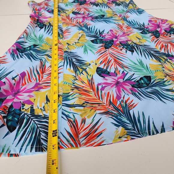 Reel Legends Women's Dress Multi Floral Tropical Pockets Stretch Multicolor Sz L - Picture 10 of 11